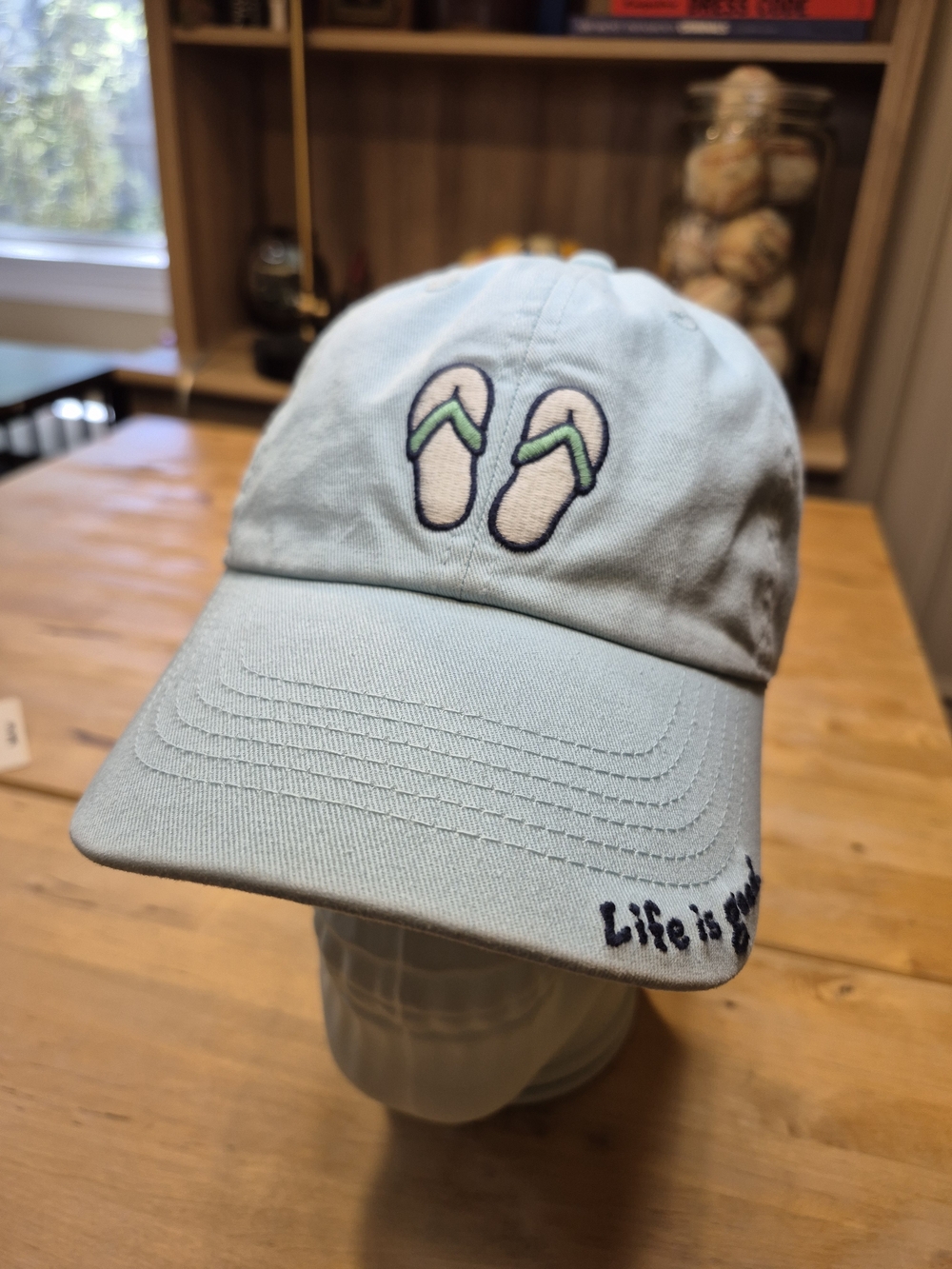 Life Is Good Light Blue Cap with Flip-Flop Embroidery